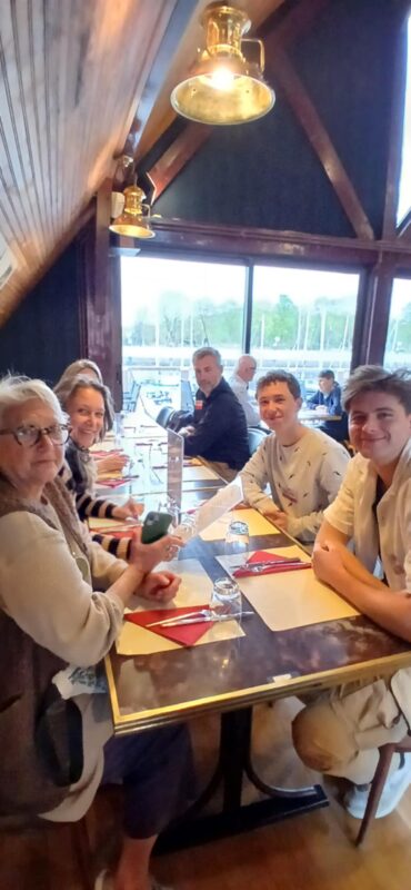 The winners enjoy dinner together ahead of the awards ceremony